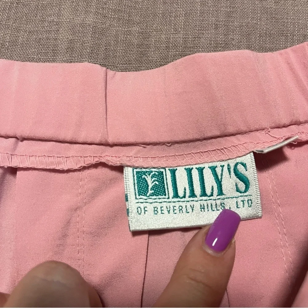 Vintage Tennis Skirt 80s Lilys Beverly Hills Pink Pleated Size 16 y2k golf prep